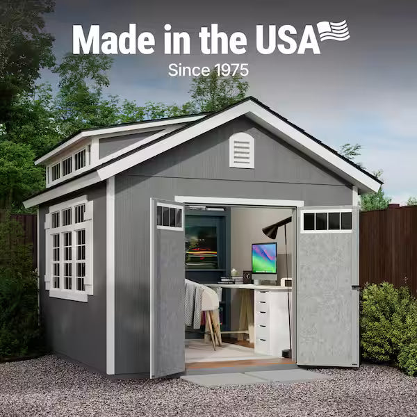 Do-it Yourself Windemere 10 ft. x 12 ft. Deluxe Multi-purpose Wood Shed - $2070