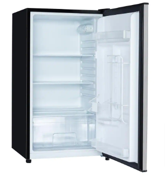 Magic Chef 3.2 cu. ft. Mini Fridge without Freezer in Platinum Steel (Slightly Dented) - $175
