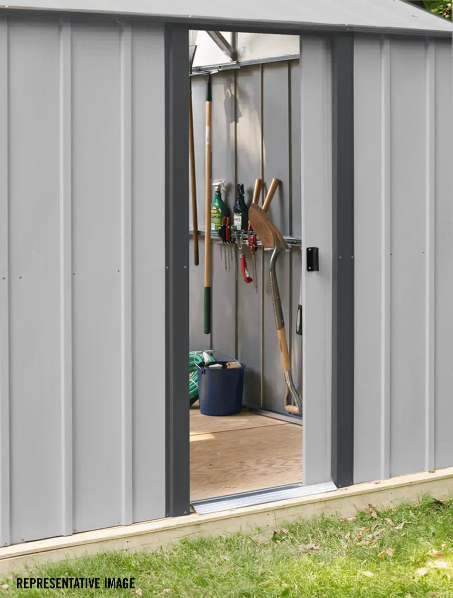 Murryhill Steel Storage Building, 12 ft. x 24 ft., Flute Grey - $2450