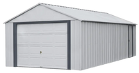 Murryhill Steel Storage Building, 12 ft. x 24 ft., Flute Grey - $2450