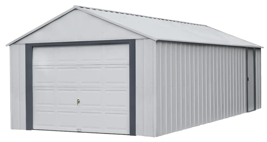 Murryhill Steel Storage Building, 12 ft. x 24 ft., Flute Grey - $2450
