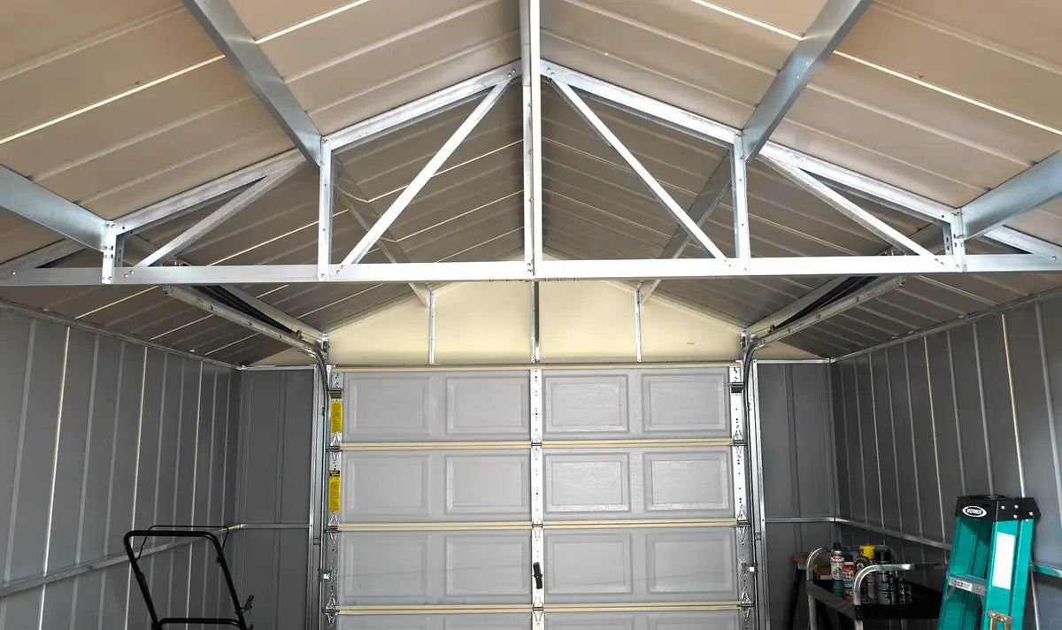 Murryhill Steel Storage Building, 12 ft. x 24 ft., Flute Grey - $2450