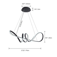 aiwen 40-Watt 1-Light Modern Geometric Black Integrated LED Chandelier - $75