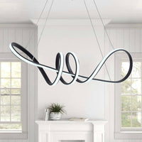aiwen 40-Watt 1-Light Modern Geometric Black Integrated LED Chandelier - $75