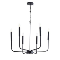 aiwen 6-Light Farmhouse Chandelier Candle Style Classic Ceiling Hanging Lighting - $55
