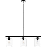 aiwen 3-Light Kitchen Black Kitchen Island Linear Cylinder Chandelier - $75