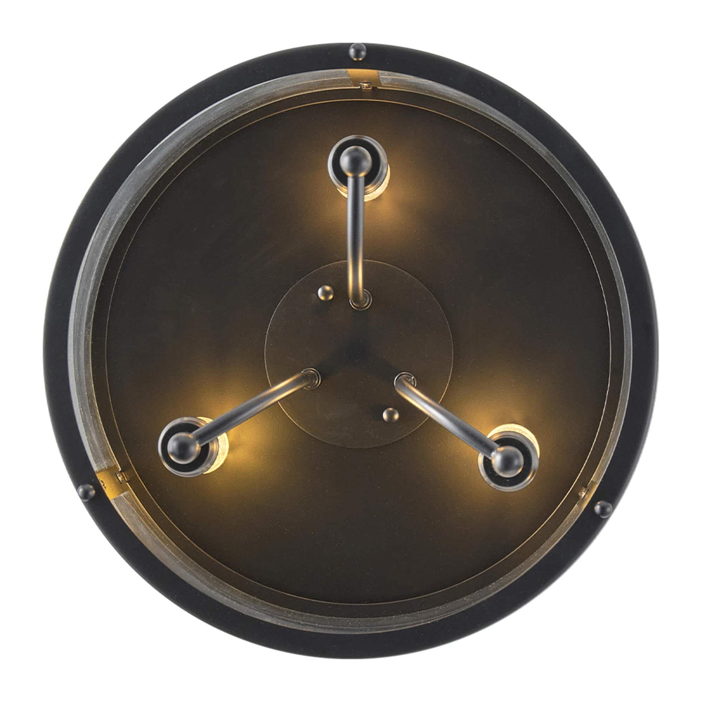 aiwen 14.37 in. 3-Light Industrial Black Flush Mount Modern Ceiling Lighting Fixture - $35