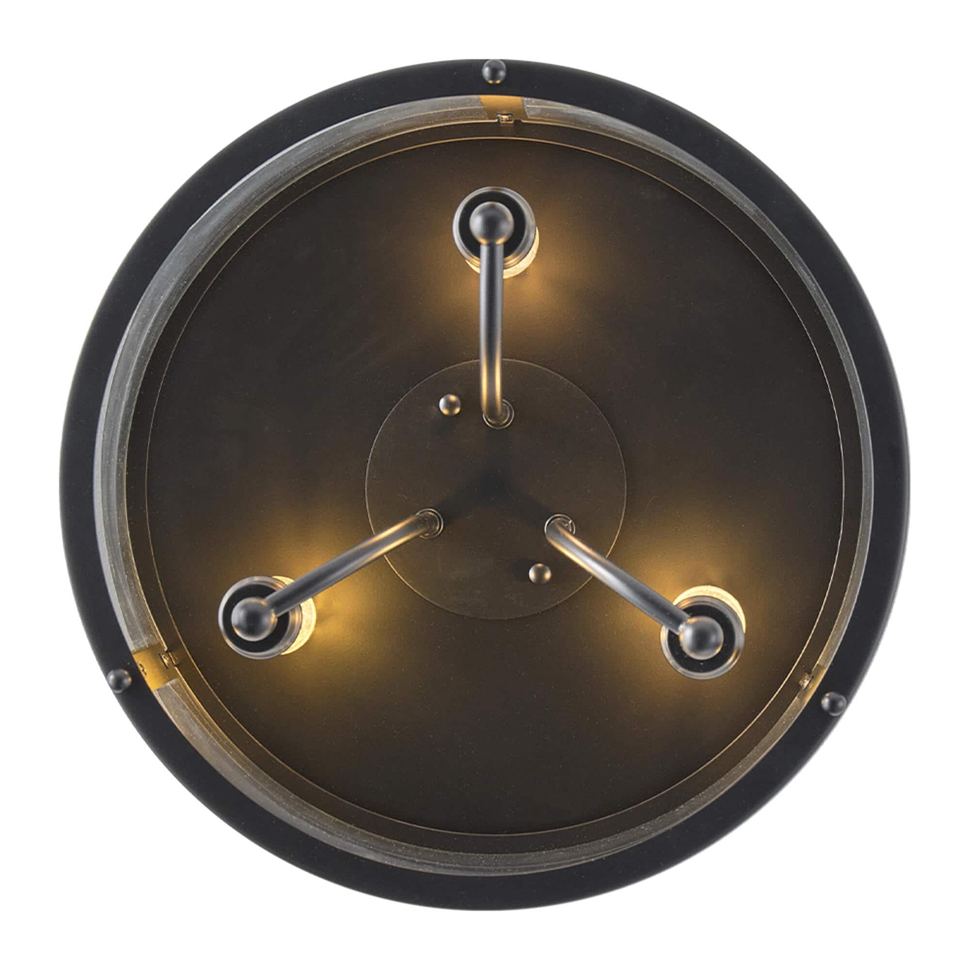 aiwen 14.37 in. 3-Light Industrial Black Flush Mount Modern Ceiling Lighting Fixture - $35