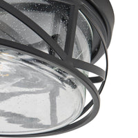 aiwen Industrial 13.77 in. 2-Light Black Farmhouse Flush Mount Ceiling Light - $50