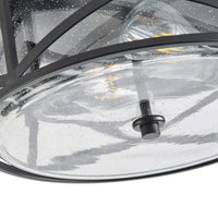 aiwen Industrial 13.77 in. 2-Light Black Farmhouse Flush Mount Ceiling Light - $50