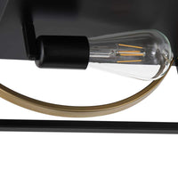 aiwen Modern 12.99 in. 2-Light Black and Gold Flush Mount Ceiling Light Fixture - $35