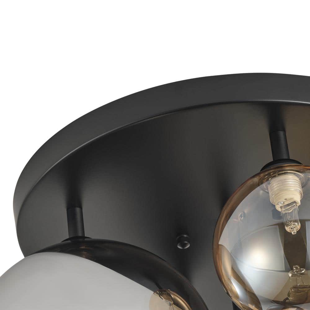 aiwen Modern 17.71 in. 5-Light Matte Black Semi Flush Mount Ceiling Light - $60