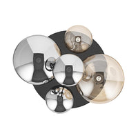aiwen Modern 17.71 in. 5-Light Matte Black Semi Flush Mount Ceiling Light - $60