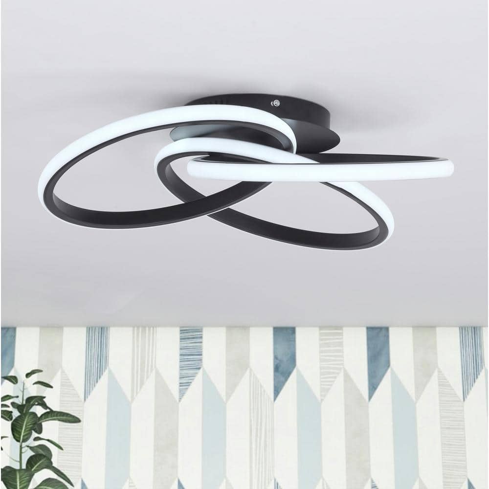 20.47in. 1-Light Modern Linear Integrated LED Flush Mount Ceiling Lighting Fixtures - $55