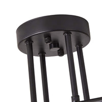 aiwen 6.61 in. 6-Light Black Sputnik Semi-Flush Mount Ceiling Light Fixture - $65
