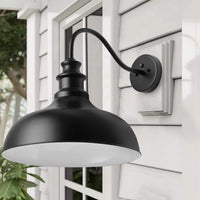 aiwen Gooseneck Outdoor Hardwired Barn Light Dusk to Dawn Wall Sconce - $50