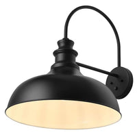 aiwen Modern 19.68 in. W 1-Light Black Gooseneck Oversized Barn Light Fixture - $50