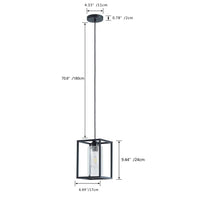 1-Light Industrial Pendant Light Farmhouse Island Retro Vintage Hanging Light - $35