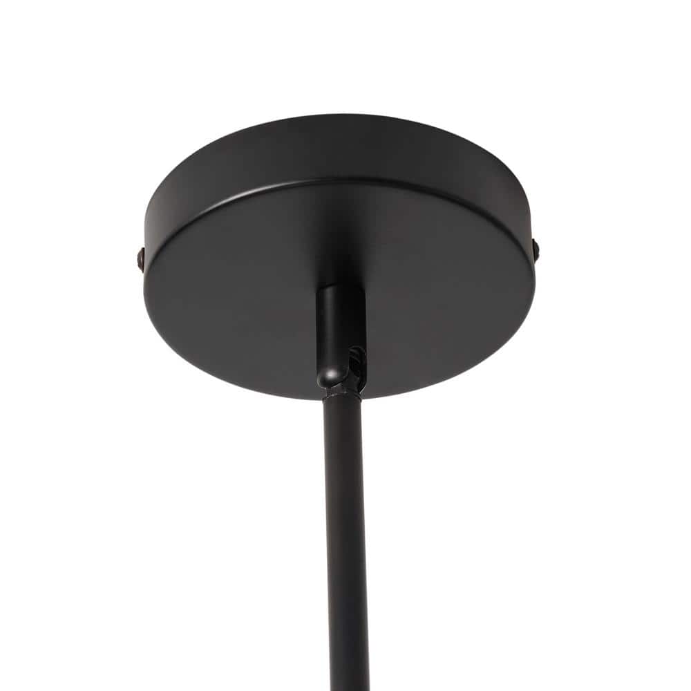 aiwen 1-Light 11.81 in. Black Schoolhouse Pendant Light Adjustable Height - $45