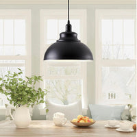 aiwen 40-Watt 1-Light 13.7 in. Farmhouse Island Black Pendant Light Adjustable - $25