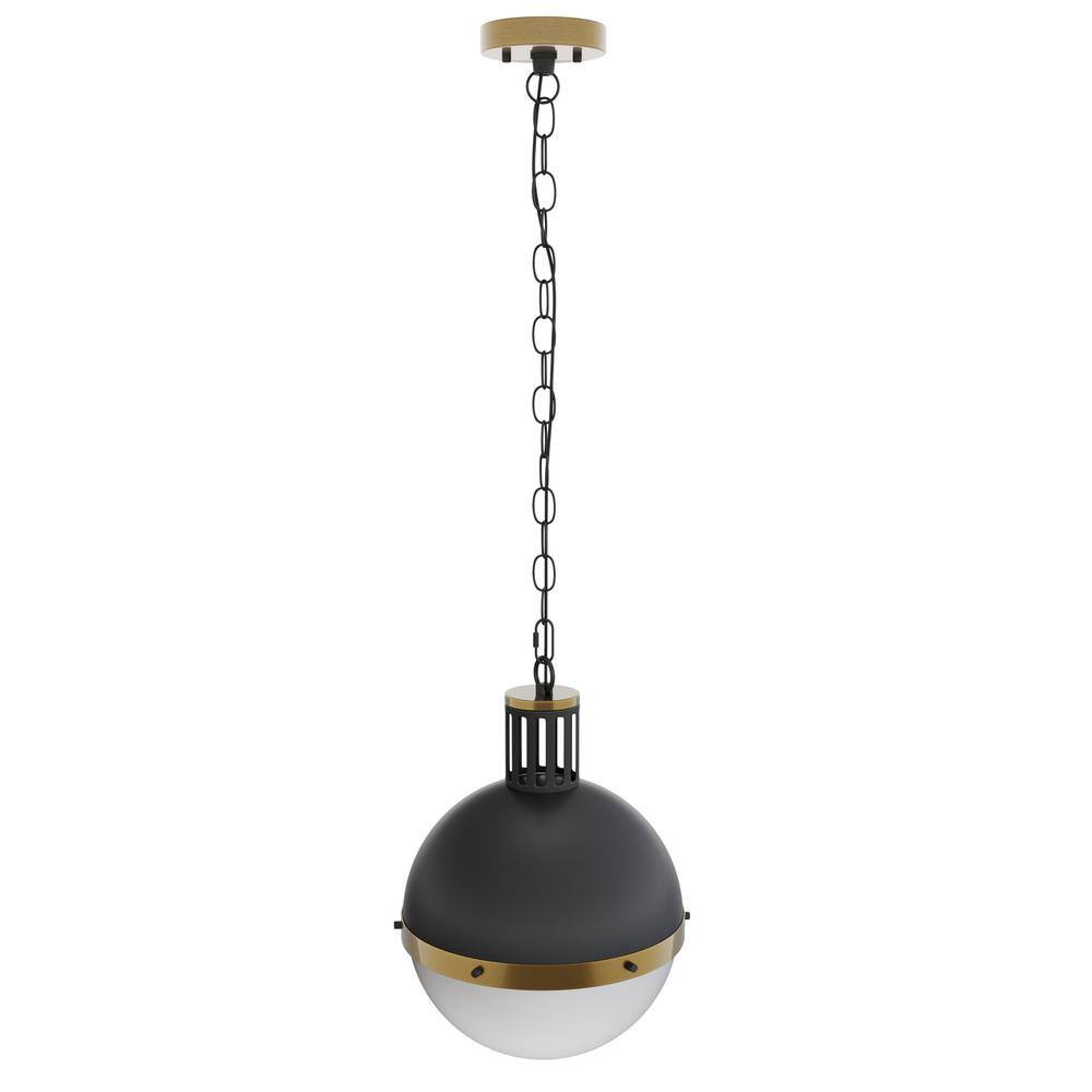 aiwen 60-Watt Modern1-Light Gold Globe Pendant Light Adjustable Ceiling Light - $45
