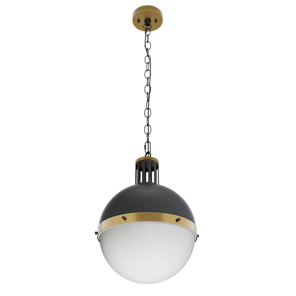 aiwen 60-Watt Modern1-Light Gold Globe Pendant Light Adjustable Ceiling Light - $45