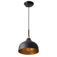 aiwen 10.2 in. 1-Light Farmhouse Dome Shaded Pendant Light Metal Hanging Light - $35