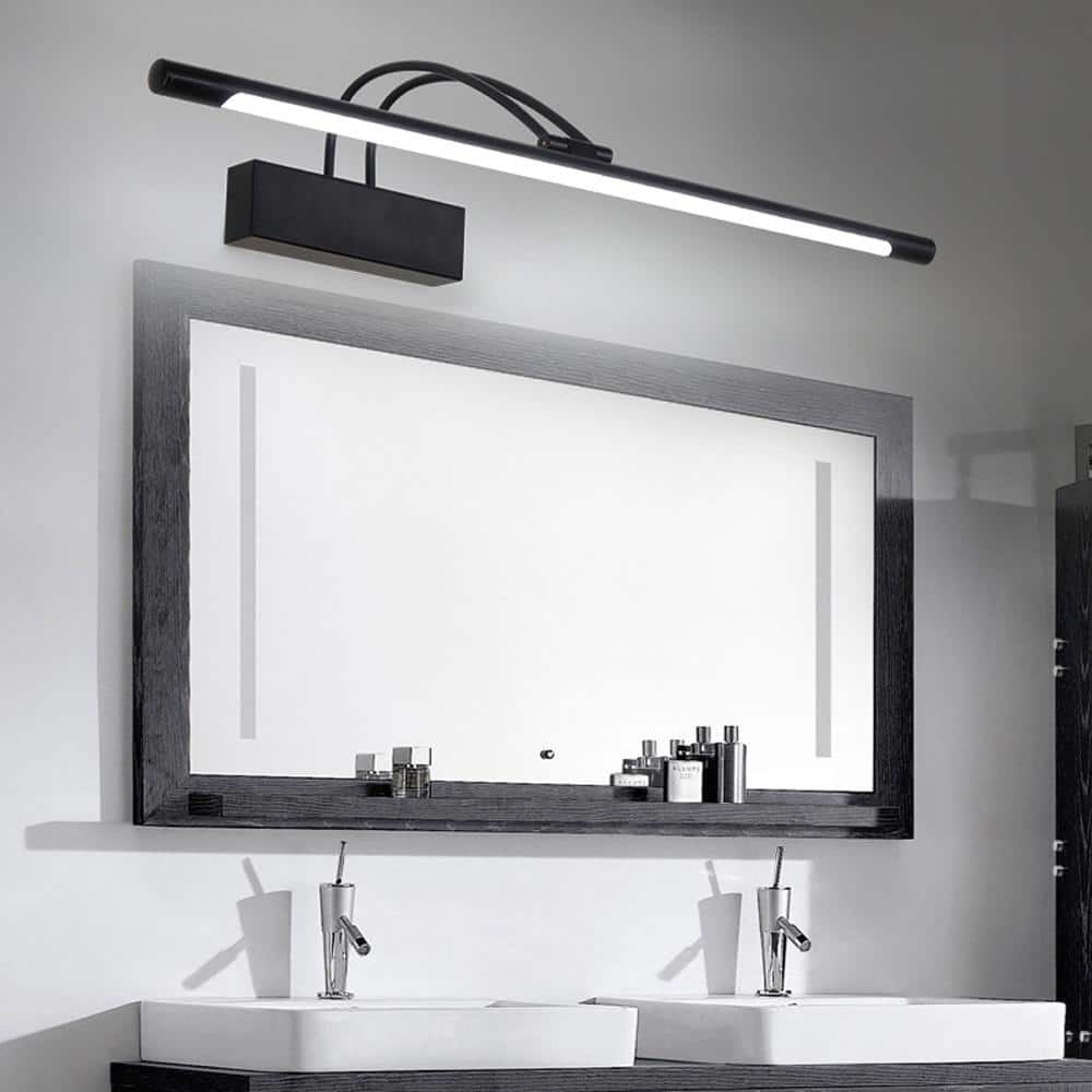 aiwen Modern 24 in. 1-Light 11-Watt Black LED Vanity Light - $20