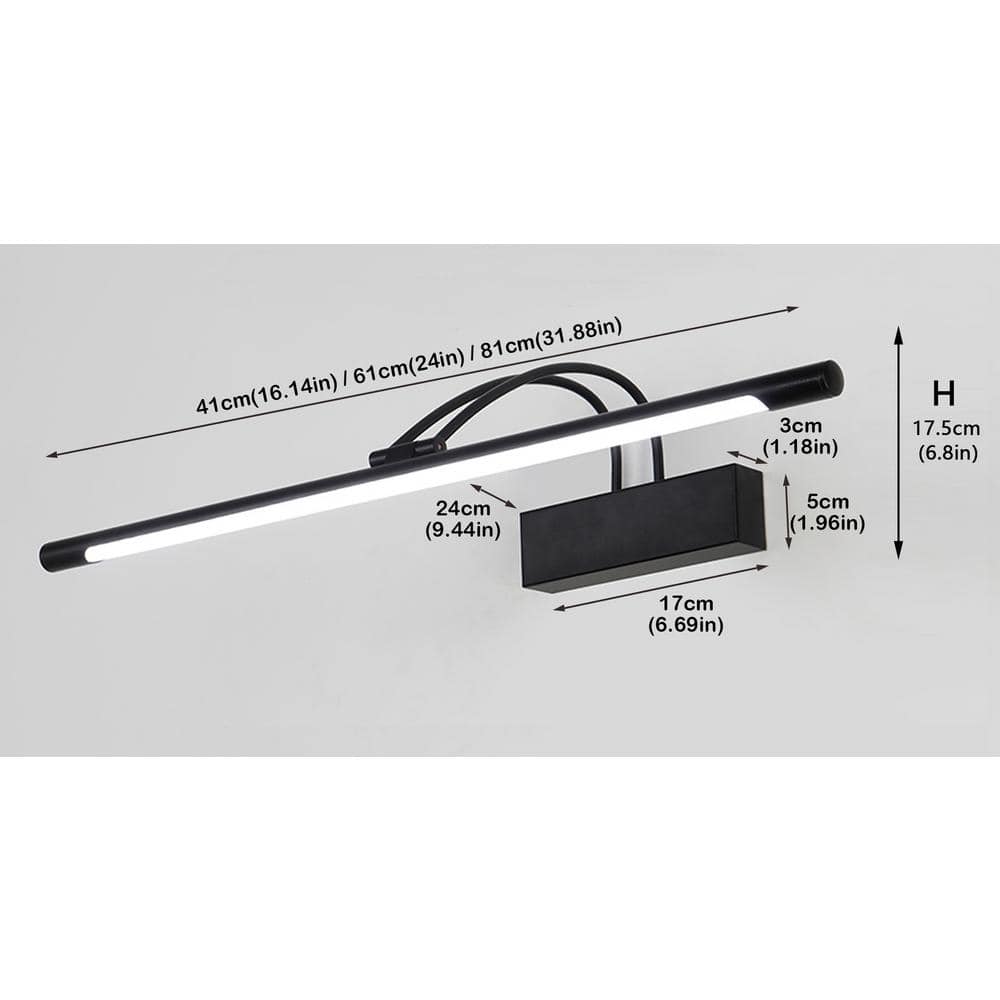 aiwen Modern 32 in. 1-Light 15-Watt Black LED Vanity Light - $30