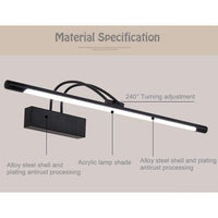 aiwen Modern 32 in. 1-Light 15-Watt Black LED Vanity Light - $30