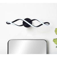 aiwen 26.6 in. 1-Light LED Modern Black Bathroom Vanity Light - $35