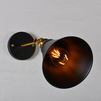 aiwen GLD 1-Light 5.31 in. Black Sconce Metal Industrial with Swing Arm - $25