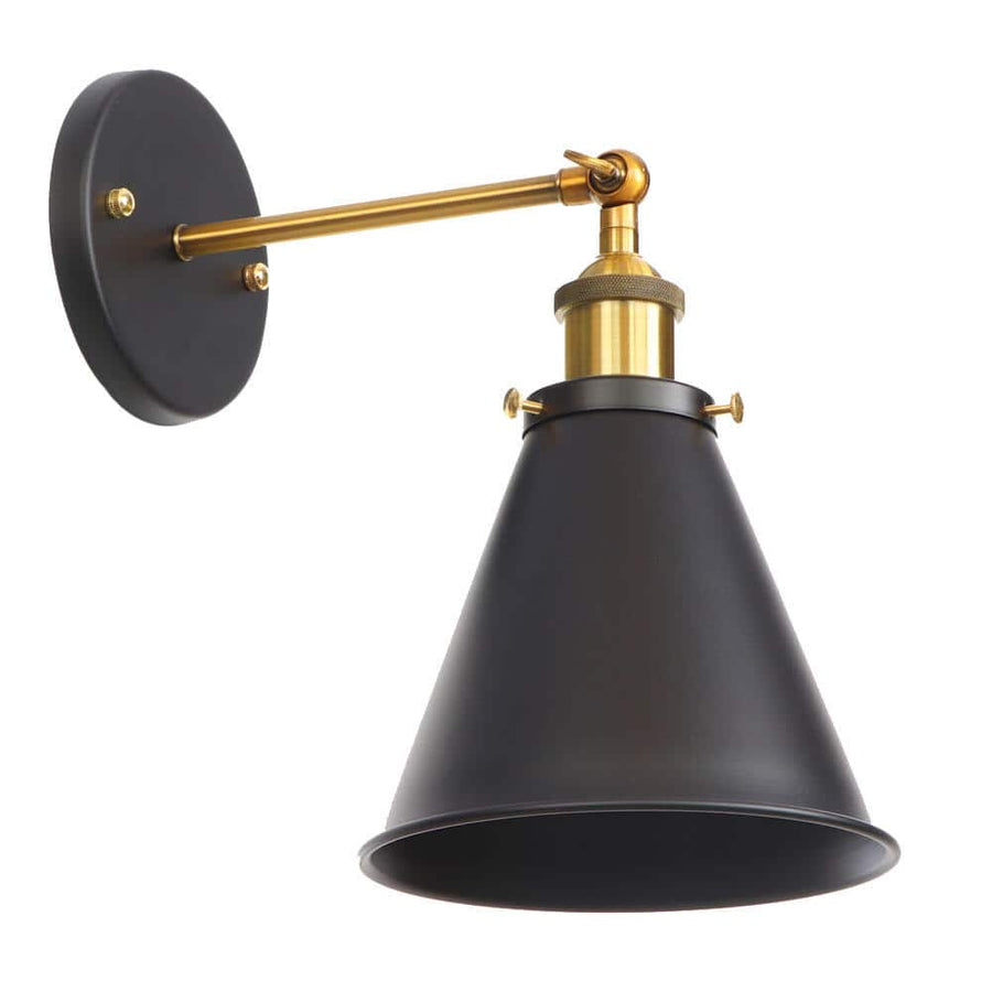 aiwen GLD 1-Light 5.31 in. Black Sconce Metal Industrial with Swing Arm - $25