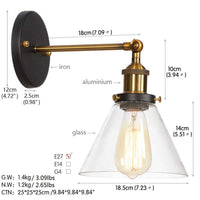 aiwen 1-Light Black Metal Vintage Industrial Sconce with Clear Glass Shade - $30