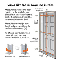 36 in. x 80 in. Black Left-Hand/Outswing Full View Retractable Storm Door - $180