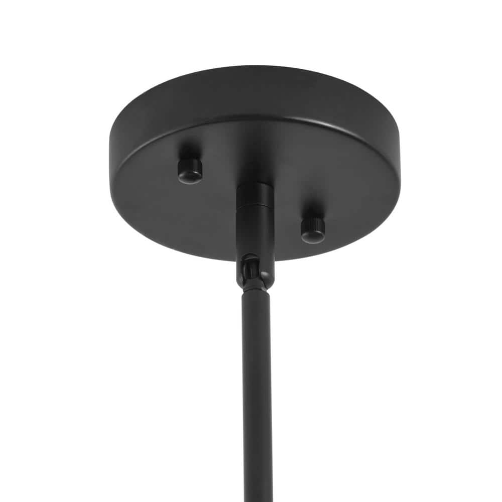 46.45 in. 2Light Kitchen Island Linear Chandelier Classic Matte Black Pendant Light - $65