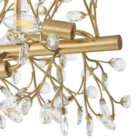 Modern 38.58 in. 9-Light Crystal Chandeliers Black and Gold Hanging Light - $285
