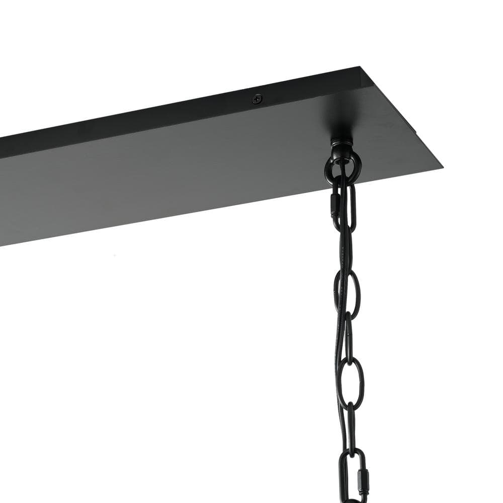 Modern 38.58 in. 9-Light Crystal Chandeliers Black and Gold Hanging Light - $285