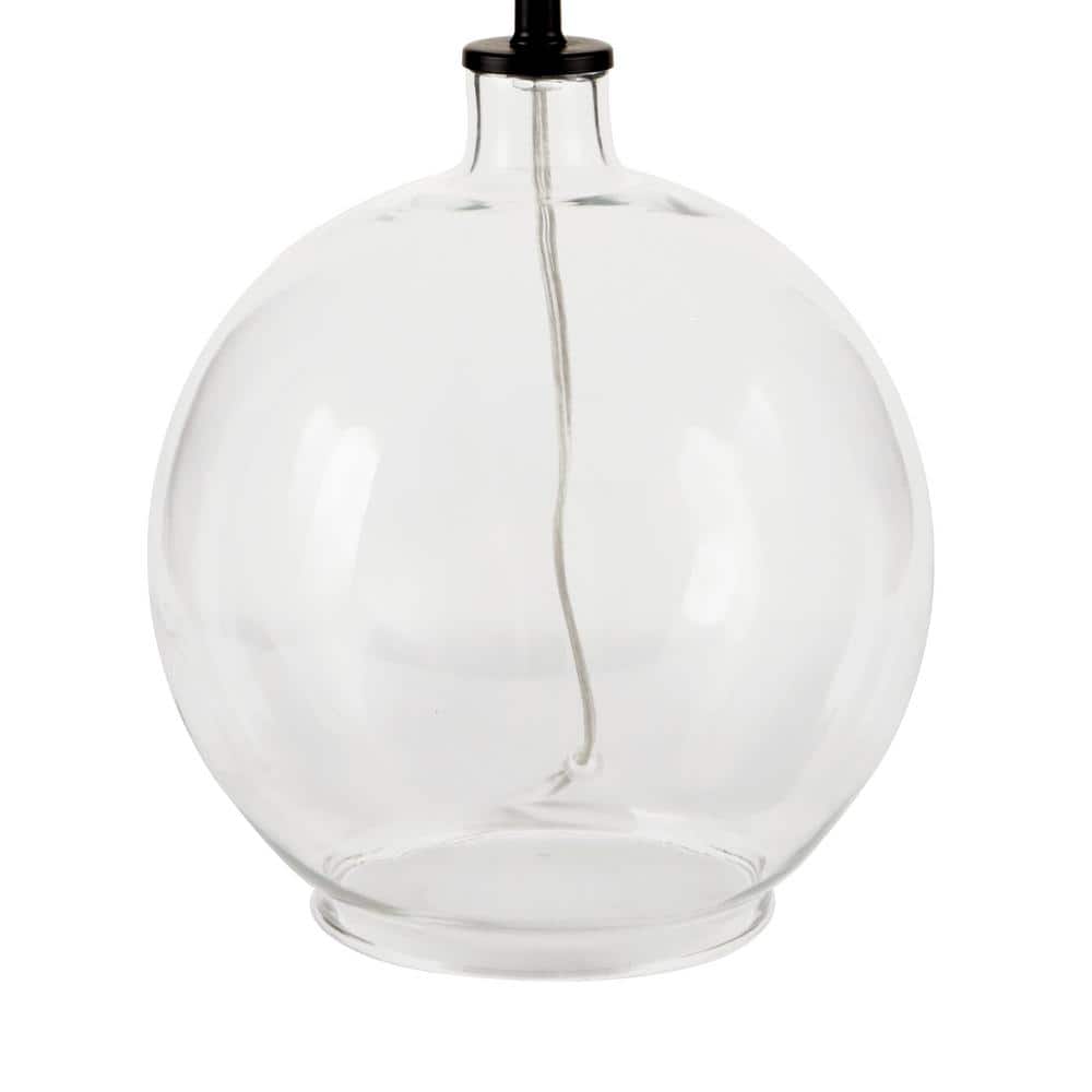 Hampton Bay Windmere 21.5 in Clear Glass Table Lamp - $35