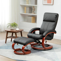 Black PU Leather 10 Vibration Points and 5 Massage Mode Reclining Massage Chair - $235