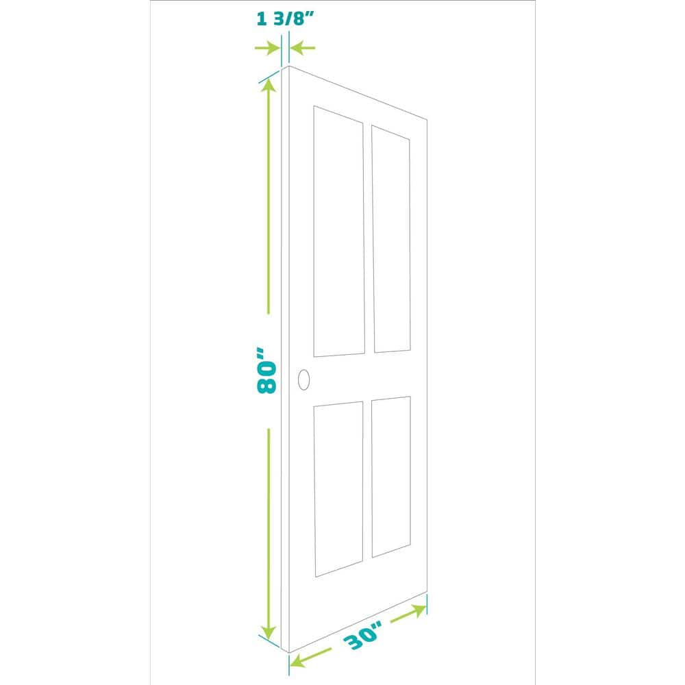 eightdoors 30 in. x 80 in. x 1-3/8 in. Frosted Glass Barn Door Slab - $150