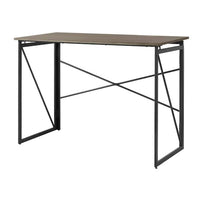 StyleWell 43 in. Rectangular Black Metal Folding Writing Desk with Grey Wood Top - $55