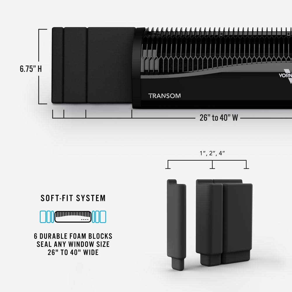 Vornado Transom 26 in. 4 Speed Low Profile Window Fan 70 · DISCOUNT BROS