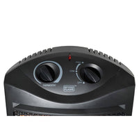 1500-Watt Black Electric Tower Quartz Infrared Space Heater with Thermostat - $35