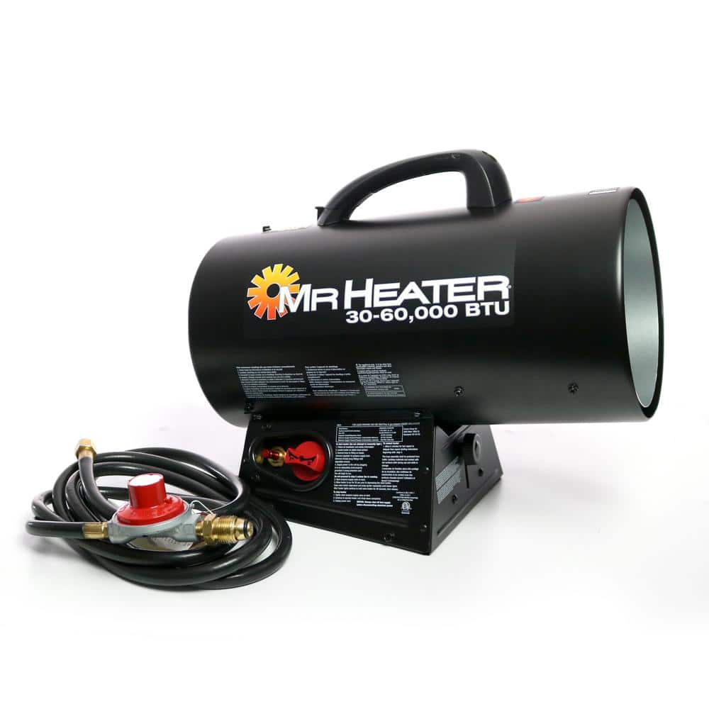 Mr. Heater 60,000 BTU Forced Air Propane Space Heater with Quiet Burner Technology - $90