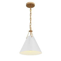 13.8 in. 1-Light Bronze Kitchen Island Pendant Lighting Fixture Metal Chandeliers - $55