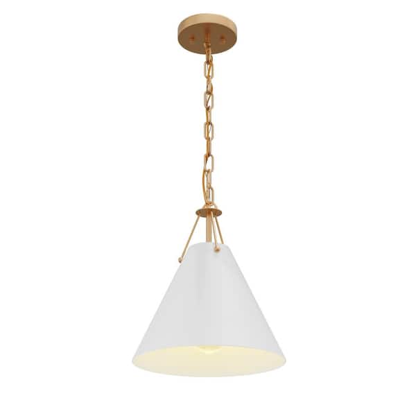 13.8 in. 1-Light Bronze Kitchen Island Pendant Lighting Fixture Metal Chandeliers - $55