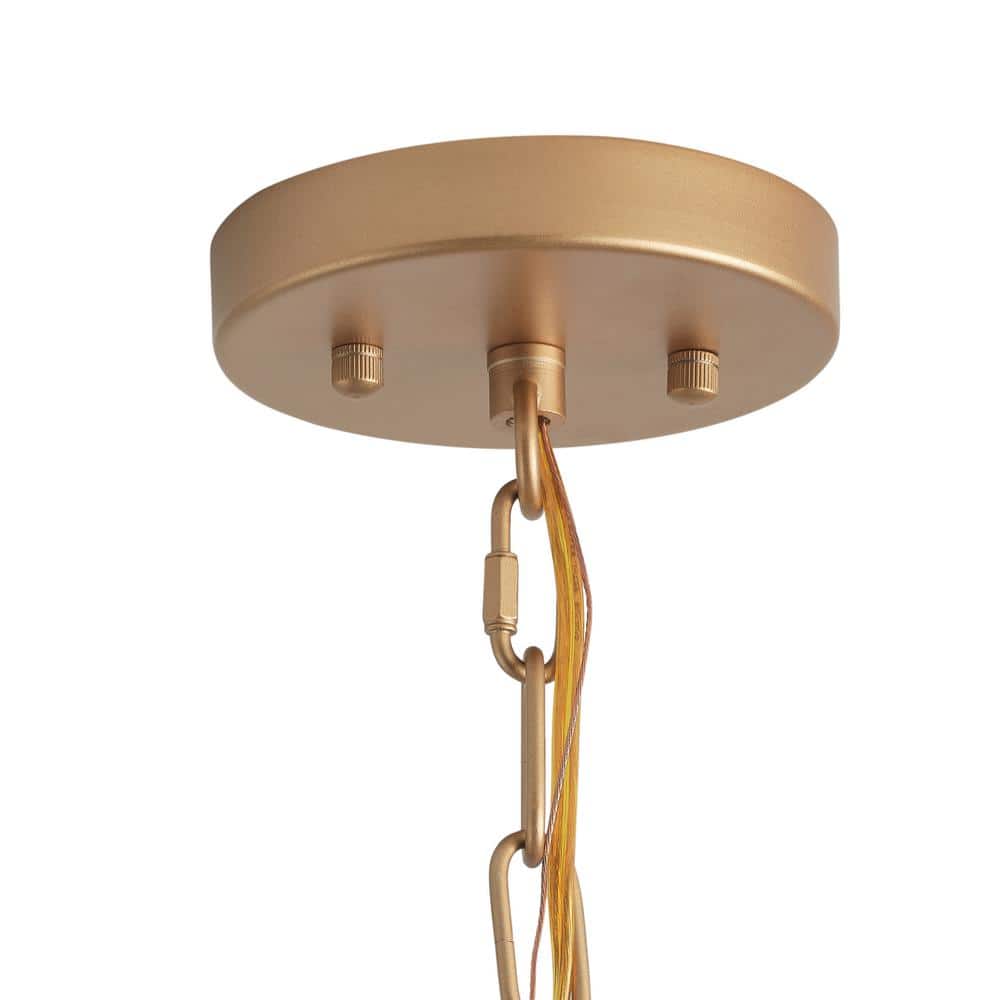 13.8 in. 1-Light Bronze Kitchen Island Pendant Lighting Fixture Metal Chandeliers - $55