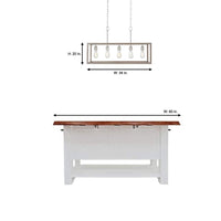 Boswell Quarter 34 in. 5-Light Brushed Nickel Farmhouse Linear Chandelier - $140