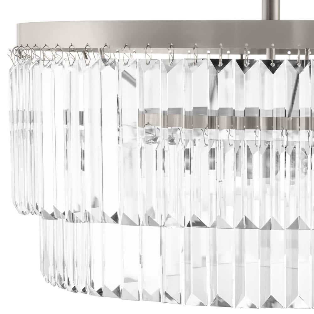 Winthrop 3-Light Modern Brushed Nickel Chandelier Light Fixture - $175